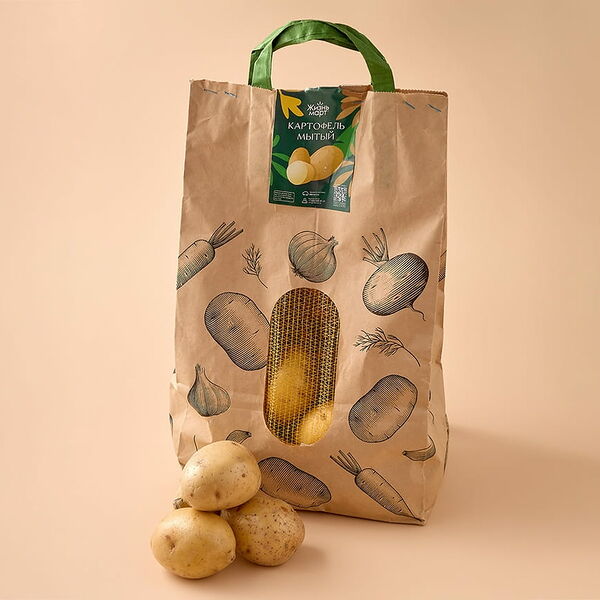 Картофель белый мытый фас