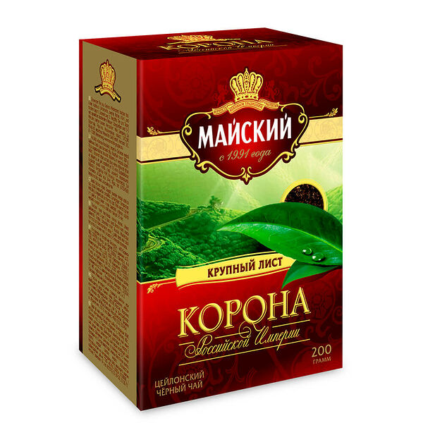 Чай Майский 200 г корона российской империи черный кр/л