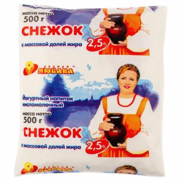 Напиток кисломолочный Родная Любава Снежок 2,5%