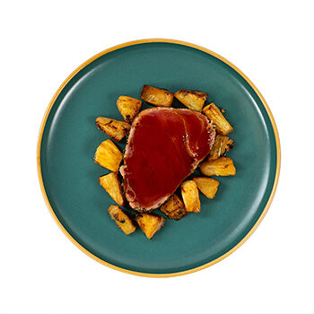 Филе тунца тихоокеанского с мякотью ананаса порция 250 г, Россия