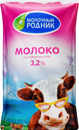 

Молоко Молочный родник пастеризованное 3.2% 900 мл
