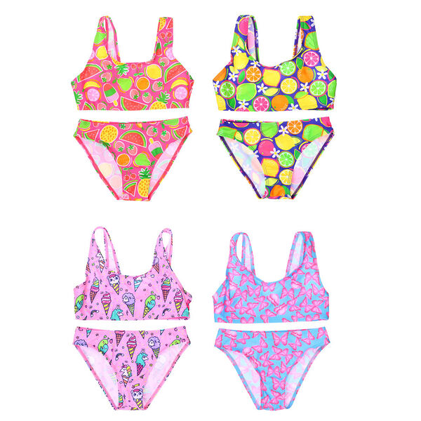 Galante купальник для девочек раздельный, р-ры 3-4г/5-6л/7-8л, 4 дизайна в ассортименте