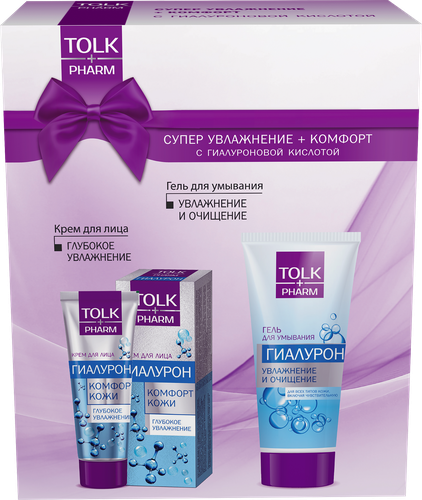 

Набор подарочный женский Tolk Pharm гель для умывания 200 мл + крем для лица 40 мл
