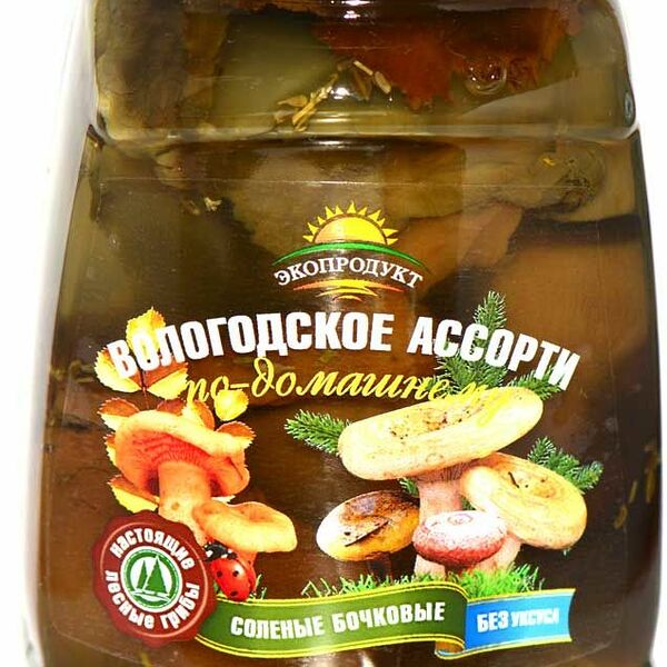 Грибы соленые Экопродукт Вологодские ассорти по-домашнему