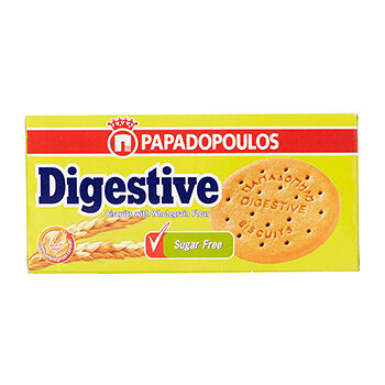 Печенье PAPADOPOULOS c цельнозерновой мукой без сахара Digestive