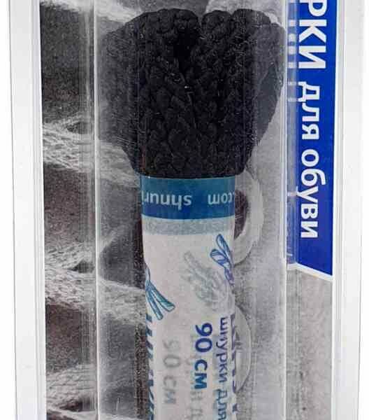 Шнурки для обуви круглые цвет: чёрный размер: 3,5 мм, 90 см