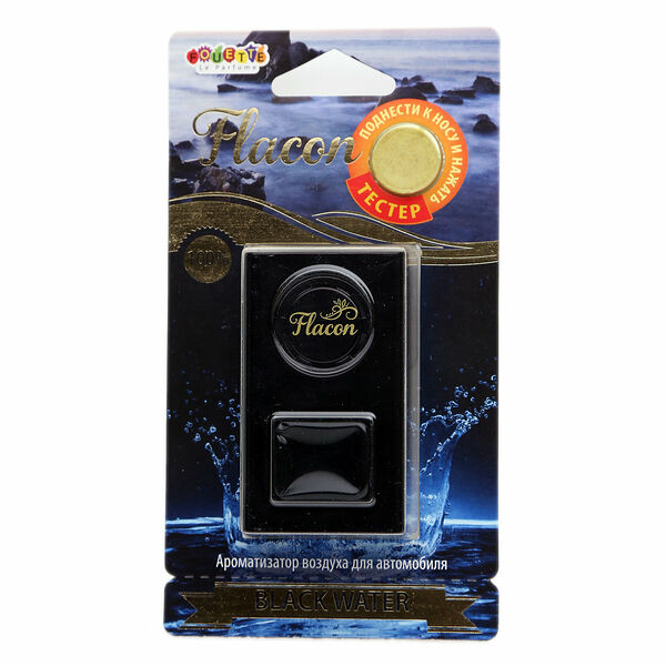 Ароматизатор воздуха для автомобиля Black Water (Блэк Уотер) ТМ Flacon (Флакон)