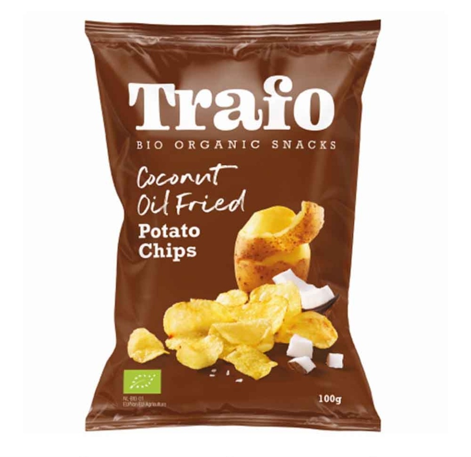 

Чипсы картофельные слабосоленые в кокосовом масле, TRAFO, 100 г, Нидерланды