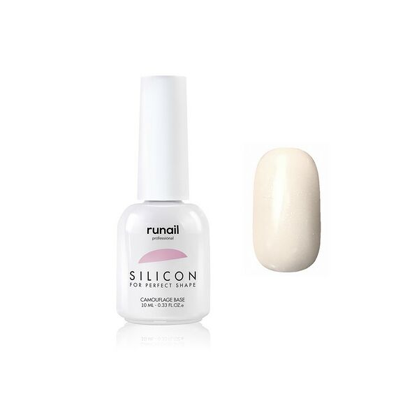 Гель - лак для ногтей RuNail силиконовая камуфлирующая база 6047 10мл