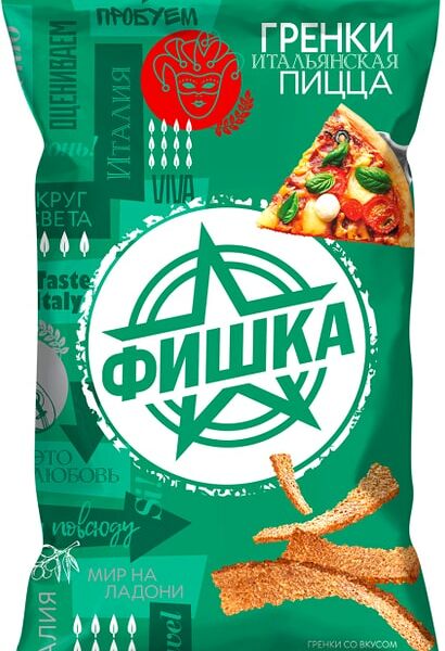 Гренки Фишка со вкусом Итальянской пиццы 120г