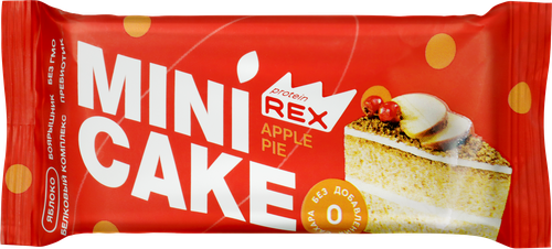 

Пирожное протеиновое ProteinRex Mini cake яблочный тортик 40 г