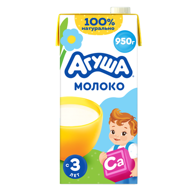 Молоко Агуша с 3 лет 3.2% 925 мл