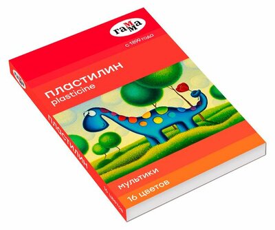 Пластилин Гамма Мультики со стеком 16 цветов 320 г