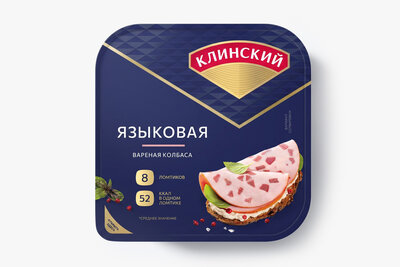 Колбаса вареная Клинский Языковая нарезка 190 г