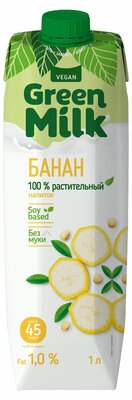 Напиток соевый Green Milk Банан 1000 мл