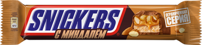 Батончик шоколадный Сникерс (Snickers) с миндалем 81 г