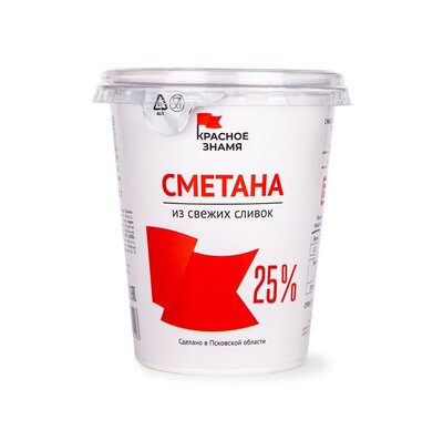 Сметана Красное Знамя 25% 300 г