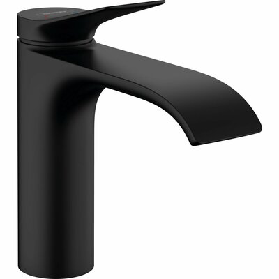 Смеситель для раковины Hansgrohe Вивенис (Vivenis) 110 без сливного гарнитура 75022670 матовый черный