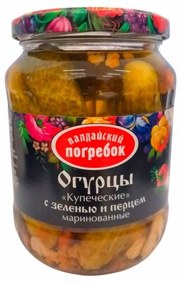 Огурцы маринованные Валдайский Погребок Купеческие 650 г