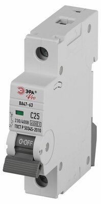 Автоматический выключатель Эра Про (Pro) VA63-1P25C4.5