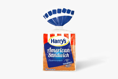 Хлеб Harry's Американский сэндвич (American Sandwich) пшеничный в нарезке 470 г