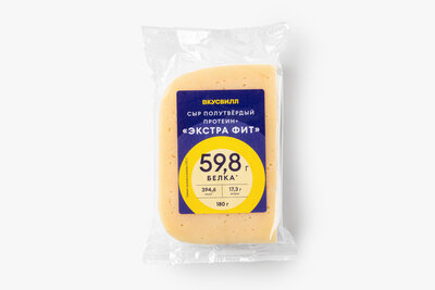 Сыр ВкусВилл Протеин+ Экстра Фит 180 г
