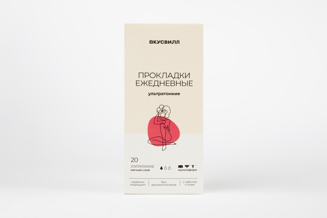 

Прокладки ВкусВилл ультратонкие ежедневные 20 шт
