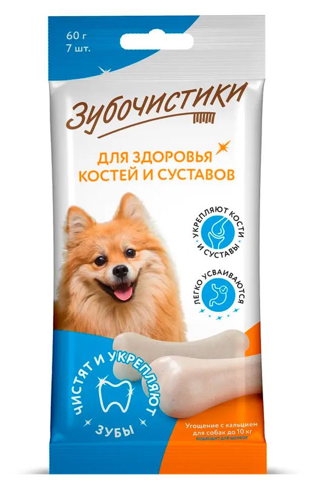 

Лакомства для собак мелких пород Зубочистики кальциевые для чистки зубов 7 шт. 60 г