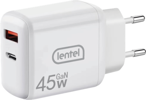 

Сетевое зарядное устройство Lentel TST-BD04 45 Вт с двумя разъемами USB Type-C