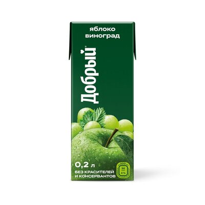 Сок Добрый яблочно-виноградный 0,2 л