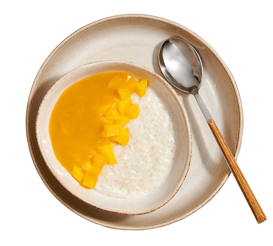 

Безглютеновая каша на кокосовом молоке с кусочками свежего манго и сиропом топинамбура 280 г