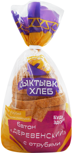 

Батон Сыктывкар Хлеб Деревенский с отрубями в нарезке 200 г