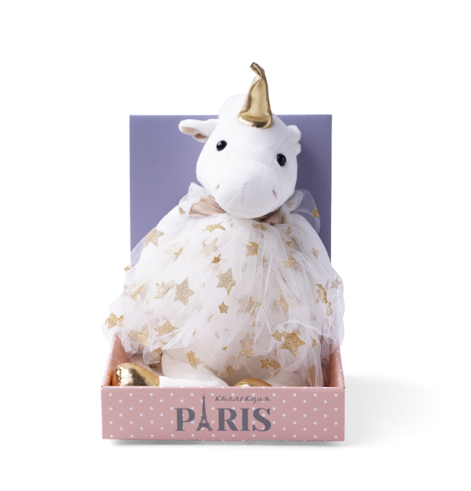 

Игрушка мягкая Плюшленд Единорог Бэль золото 35 см 1 шт.