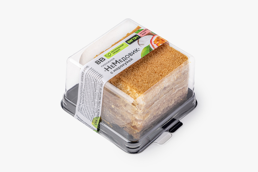 

Пирожное ВкусВилл НеМедовик с маракуйей веган 100 г