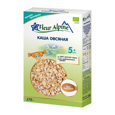 Каша Флер Альпин (Fleur Alpine) овсяная безмолочная с 5 месяцев 175 г