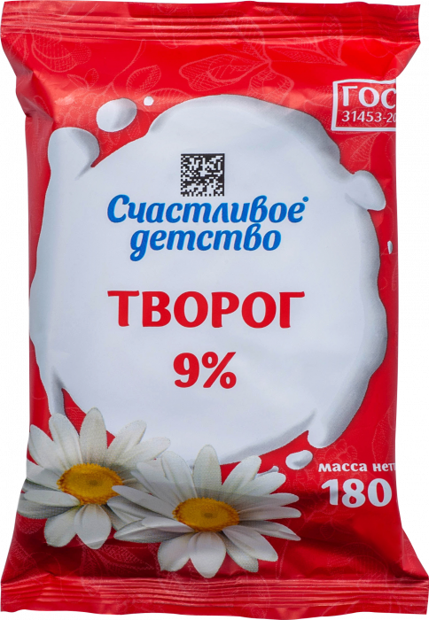 

Творог Счастливое Детство 9% 180 г