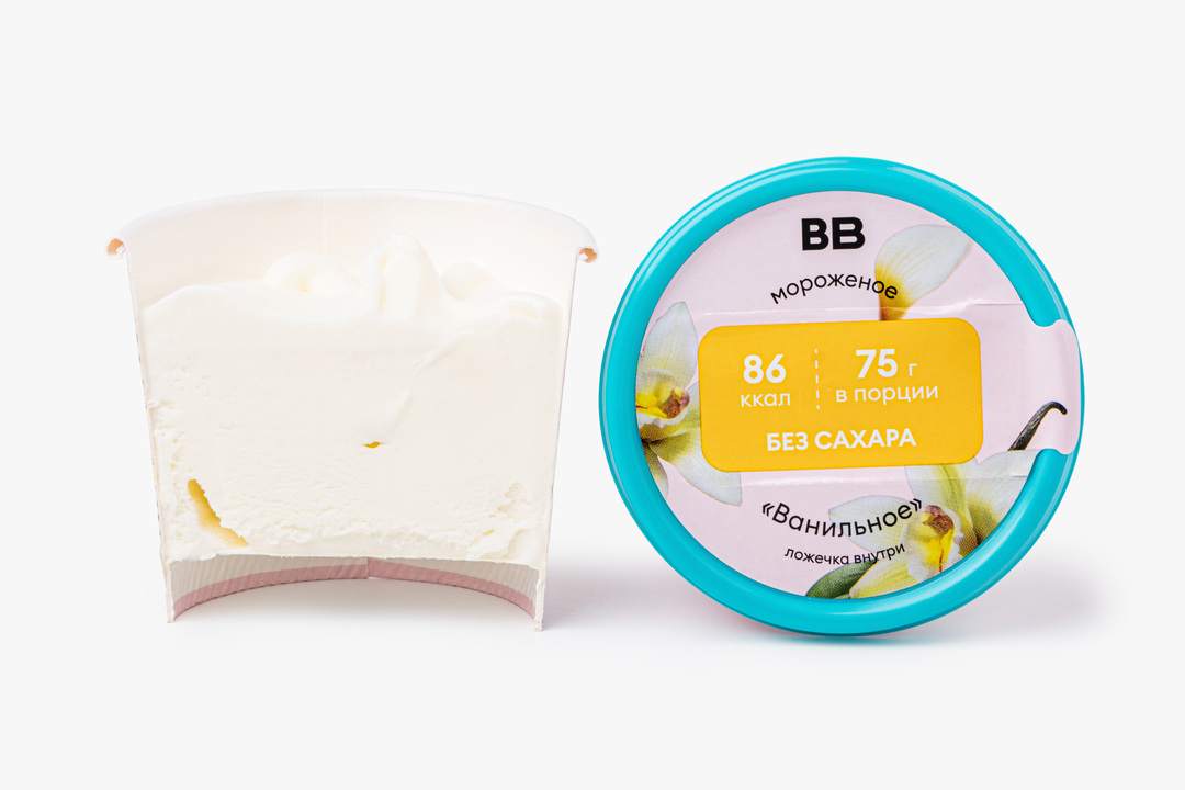 

Мороженое ВкусВилл Ванильное без сахара 75 г