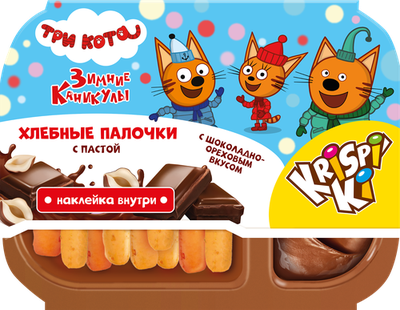 Хлебные палочки Конфитрейд Три кота шоколадно-ореховая паста 35 г дизайн упаковки в ассортименте
