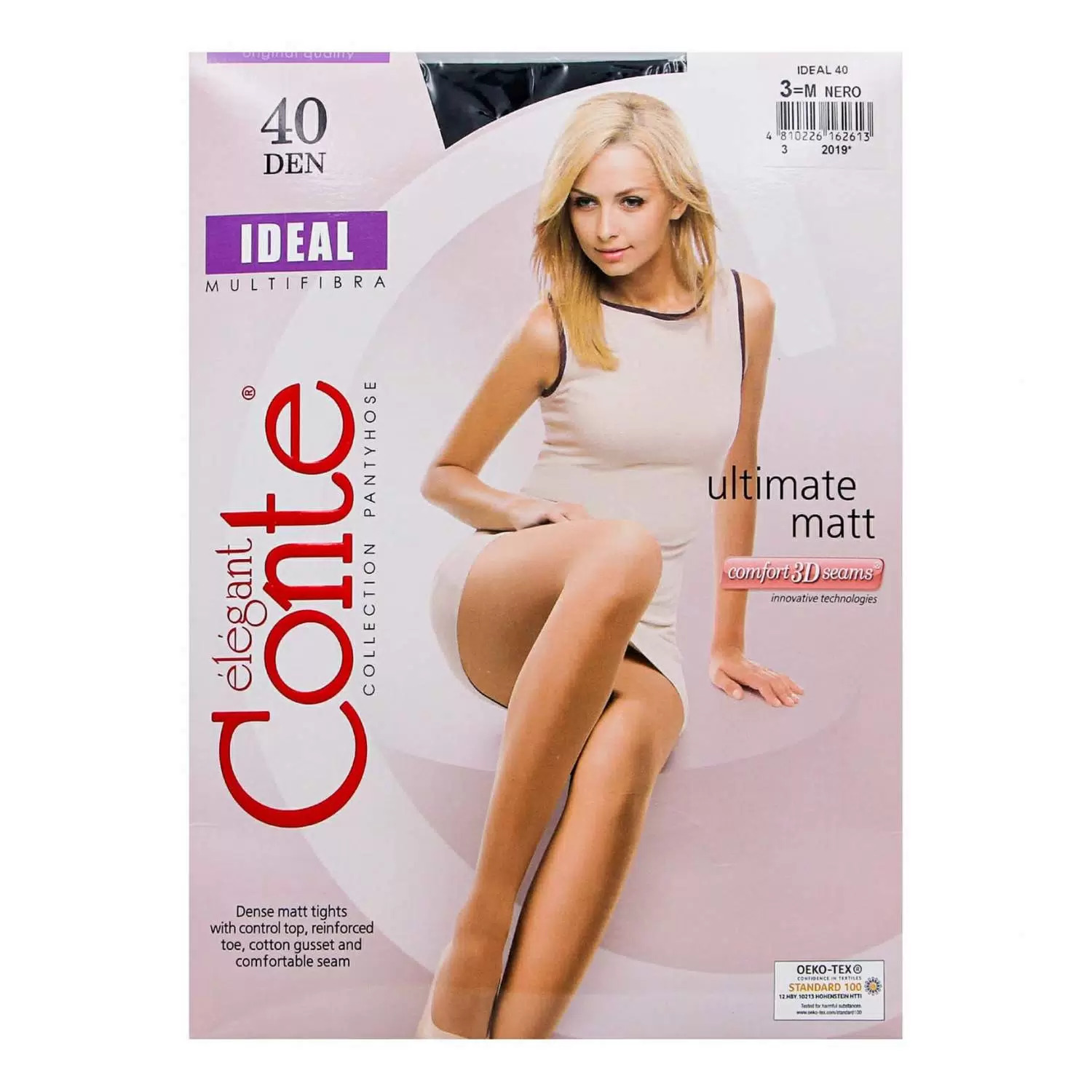 

Колготки женские Conte Elegant Идеал (Ideal) 40 черные (nero) р. 3