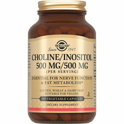 Солгар (Solgar) Холин/Инозитол (Choline/Inositol) капсулы 500 мг + 500 мг 100 шт.