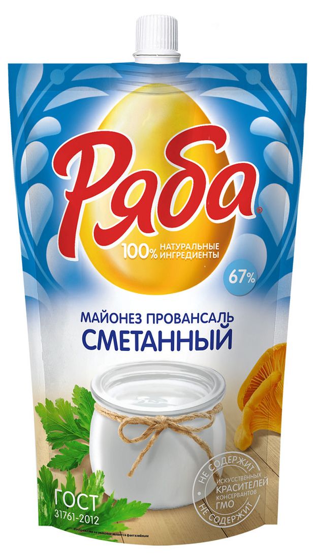

Майонез Ряба Провансаль Сметанный 67% 372 г