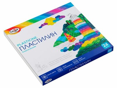 Пластилин Гамма Классический со стеком 24 цвета