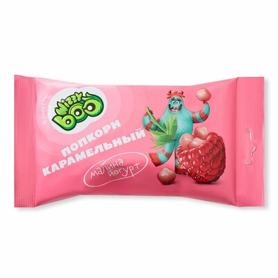 Попкорн Wizzy Boo карамельный йогурт и малина в глазури 70 г
