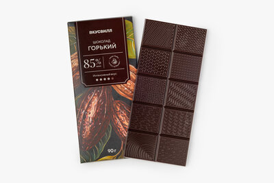 Шоколад горький ВкусВилл 85% 90 г