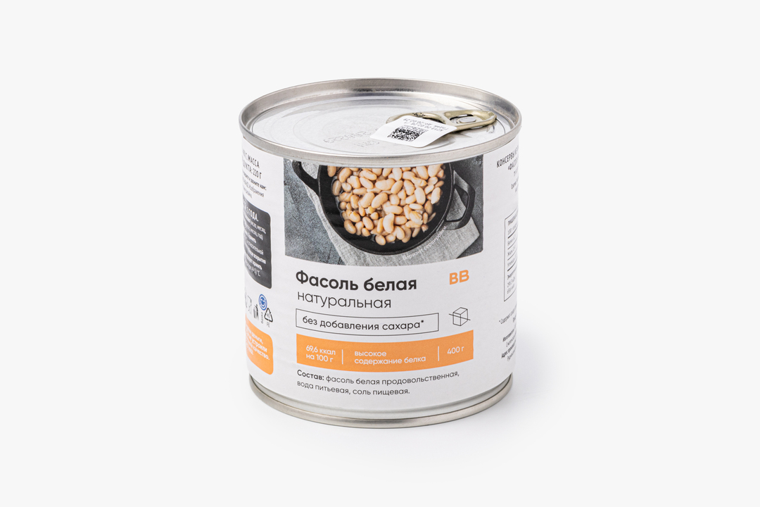 

Фасоль ВкусВилл белая натуральная 400 г