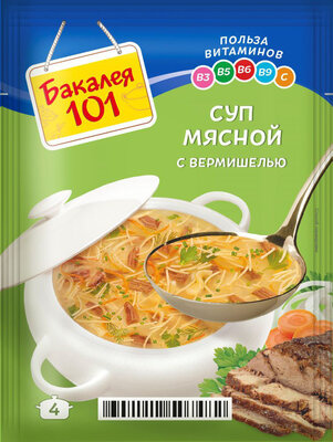 Суп Русский продукт мясной с вермишелью 60г