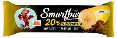 Батончик протеиновый SmartBar Protein в темной глазури с бананом 40 г