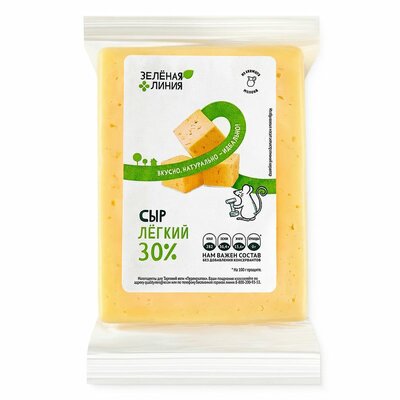 Сыр Зелёная Линия Лёгкий 30% вес