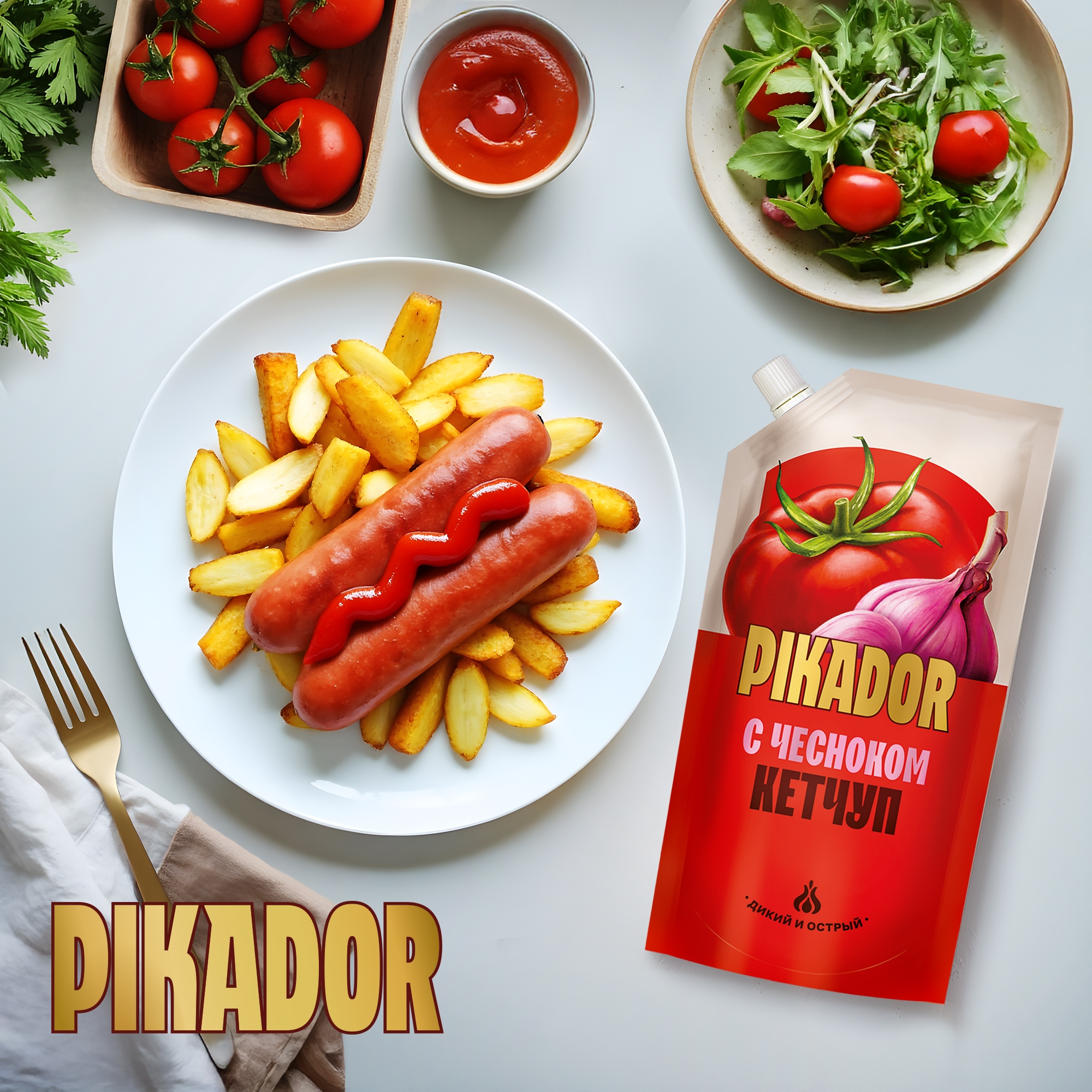 

Томатный кетчуп Pikador с чесноком 300 г