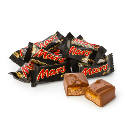 Шоколадные конфеты Mars Мини (Minis) с карамелью и нугой вес